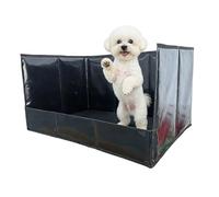 Puppy Litter Box | High Walls Portable Folding Waterproof | Dog Pee Pad Holder Litter Box | for Living Room Outdoor Porch Patio Cleaning Maintenance Small Medium Large