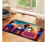 Puppy looking out Pet Absorbent Leather Tablecloth 40x60cm with Non-Slip Rubber Base for Cats and Dogs