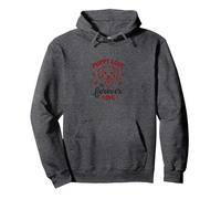 Puppy Love is Forever Love - Adorable Dog Pullover Hoodie, Adult Unisex, Dark Heather Grey, M