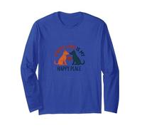 Puppy Love is My Happy Place Dog Lovers Heartwarming Long Sleeve T-Shirt, Adult Unisex, Royal Blue, XL