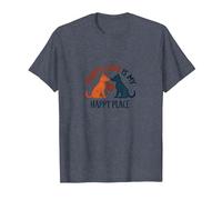 Puppy Love is My Happy Place Dog Lovers Heartwarming T-Shirt, Men, Heather Blue, 3XL