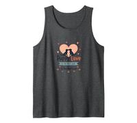 Puppy Love is The Best Love - Adorable Dog Lover Tank Top, Men, Dark Heather Grey, S