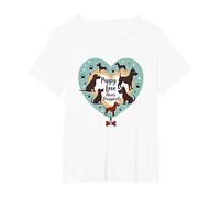 Puppy Love Never Disappoints Heart Dog Lover T-Shirt, Women's Plus, White, 1X