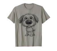 Puppy Lover Abstract Scribble Dog Art Cute Pet Sketch T-Shirt
