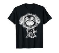 Puppy Lover Abstract Scribble Dog Art Cute Pet Sketch T-Shirt