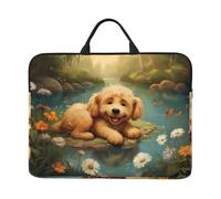 Puppy Lying On The Water'S Edge Laptop Inner Bag 14 Inch Laptop Sleeve Case for Laptop Briefcase Carrying Bag Pouch Skin Cover