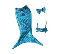 Puppy Mermaid Outfit - Dog Clothes with Bow Headband and Halter Neck Top - Kitten Outfit for Puppy and Cats, Creative Funny Photo Props