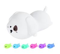 Puppy Night Light,Animal Shaped Night Lamp | Silicone Cute Puppy Bedside Nightlights with Timer for Toddler and Nursery
