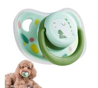 Puppy Pacifier - Small Dog Chew Toy, PP Teether, Cartoon Pet Pacifier, Gum Massage Tool, Calming Binky For Cats Kittens | Young Pet Soothing Teething Accessory, Cartoon Pacifiers Dog Accessories