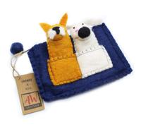Puppy Pals Pouch With Finger Puppets - Soft, Fun Storytelling Toy