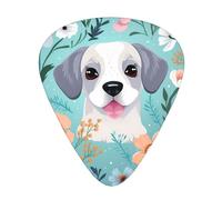 Puppy Pattern Printed pick set - 12 pieces, thin, medium and thick guitar picks, suitable for guitar, bass, electric guitar and ukulele