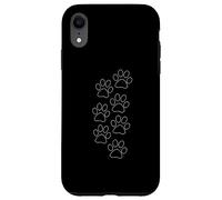 Puppy paws dog prints dad pup mom good boy new rescue Case for iPhone XR