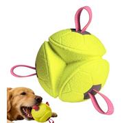 Puppy Play Ball - Interactive Rope Tug Toy, Health Chew Sphere with Natural Cotton Texture, Massaging Cleaner, Ideal for Backyard Fetch Training Exercise
