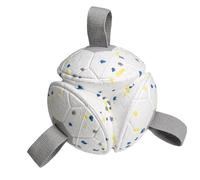 Puppy Play Ball - Interactive Rope Tug Toy, Health Chew Sphere with Natural Cotton Texture, Massaging Cleaner, Ideal for Backyard Fetch Training Exercise