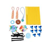 Puppy Play Gym Interactive Activity Center with 8 Hanging Toys for Small Dogs Indoor Training 19.69x19.69x19.69in