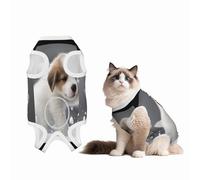 Puppy Playing in The Snow Recovery Suit for Dogs Cats After Surgery,Pet Recovery Shirt, Dog Onesies Pet Surgery Recovery Suit