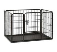 Puppy Playpen Steel Pet Folding Enclosure 123x77.5x74.5/91.5x59x61 cm vidaXL