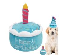 Puppy Plush Toy- 5.5 Inch Plush Cake, Washable Soft Chew Cupcake | Interactive Squeaky Puppy Gift Set For Boy Girl Puppys Birthday Party Supplies Pet Celebration, Event Photo Props Accessories