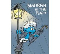 Puppy Postcard The Smurfs, Smurfin in the rain (10x15cm)