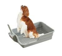 Puppy Potty Tray, Dog Potty Tray, Stainless Steel Mesh Puppy with Protection Wall & Shovel, Keep Paws Dry Dog Litter Box for No Leak, Spill, Accident