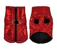 Puppy Puffer Jacket Windproof - Lightweight Quilted Dog Vest for Small Medium Dogs - Glossy Winter Coat for Chihuahua, French Bulldog, Poodle - Fall Winter Warm Dog Jacket (Size Chart)(Bright red,M)