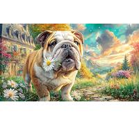 Puppy-Running-Through-Fantasy-Landscape Recycled Paper Puzzle Game 1000 Piece Educational Game Challenge Fun Present & Activity for Home Great Gift Idea for Women, Gifts for Men 70x50/1000pcs