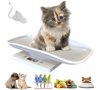 Puppy Scales 15KG Baby Pet Weighing Scales,Digital Pet Scale,Small Cat Dog Scale,LCD Electronic Scale Multifunction Kitchen Scales,Switchable Unit g/lb/oz,fit for Hamster Bunny Bird Cats,15KG/33 lbs