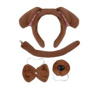 Puppy Set - Puppy Costume Headbands Set Kitcosplay for Bow Tie with Soft Nose Tail, Comfortable Headwear to Dress Up | Funny Kitdi Role Play Creat Feature
