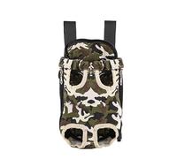 Puppy Sling Carrier,Dog Sling,Pet Sling Adjustable Cat Dog Carrier Bag Pet Double Shoulder Backpack Portable Bag Outdoor Travel Camping Hiking Chest Strap Bag(Camouflage Canvas,Large)