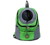 Puppy Sling,Cat Sling Out Double Shoulder Portable Travel Backpack Outdoor Pet Dog Carrier Bag Pet Dog Front Bag Mesh Backpack Head(Green,42x55x25)