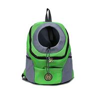 Puppy Sling,Cat Sling Outdoor Breathable Dog Carrier Backpack Double Shoulder Portable Front Mesh Travel Pet Bags For Cat Small Medium Dogs(Green,XL)
