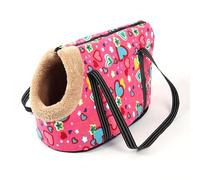 Puppy Sling,Cat Sling Outdoor Travel Pet Cozy Shoulder Strap Bags Country Style Floral Puppy Dog Carrier Soft Warm Sleeping Hanging Nest For(Red Heart,L)