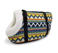 Puppy Sling, Cat Sling Pet Carrier For Small Dog Cozy Soft Puppy Cat Dog Shoulder Bags Backpack Outdoor Travel Pet Sling Bag Chihuahua Pug Pet Supplies(4 with fur,L)