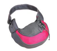 Puppy Sling Small Cat Carry Bag, Shoulder Bag, Dog Carry Bag, Transport Bag for Pets, Sling for Outdoor Travel, Walking and Excursions, Maximum Load 11 kg, L, Rose Red