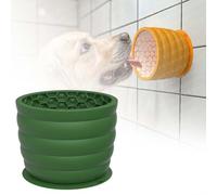 Puppy Slow Feeding Dish Interactive Dog Enrichment Lick Bowl with Suction Base Calming Food Pad for Healthier Eating and Treat Dispensing(GN1,11.9x11.9x9.05cm)