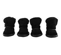 Puppy Snow Booties for Small Dogs, Chihuahua Booties for Winter, Tiny Cat Booties, Cat Shoes for Cold Weather Black Label 1