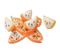 Puppy Snuffle Mat, Dog Sniffing Toys,Orange Pet Sniffing Pad - Plush Interactive Squeaky Feeder Puzzle with Crumpled Paper for Middle Race Senior