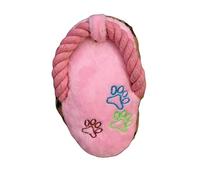 Puppy Squeaky Teeth Cleaning Toys, Flip Flop Stuffed Toy Plush Durable Toy for Anxiety Relief Small Medium Dog Plush Toy