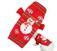 Puppy Sweaters for Small Dogs - Warm Dog Sweater Soft Christmas Dog Shirts | Breathable Snowman Cloth Pet Accessories for All Breeds Cats Dogs