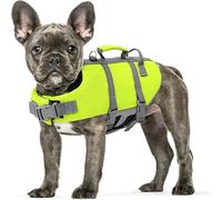 Puppy Swimming Vest, Reflective Dogs Swimsuit Rescue Handle, Pet Flotation Preserver, Pet Lifesaver for Small Medium Large Dogs(L)