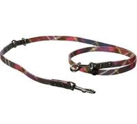 Puppy Tartan Nylon Dog Lead with Bow, 1.2 x 120cm, Multicolour