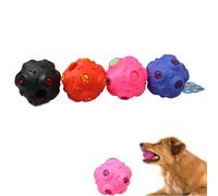 Puppy Teeth Cleaning Ball Dogs Pets Fetch Chew Ball Silicone Sound Making - Random Colours
