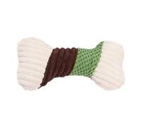 Puppy Teething Chew Toy - 9.8 x 4.3 x 2.7 inch Dog Plush Toy, Corn Flannel Bone, Durable Interactive Squeaky Games, Soft Cuddly Dog Companion, Stuffed Toy for Pet Training