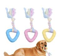 Puppy Teething Toys Rope Ball Interactive Chew Toy Teether Reusable | 3pcs Reusable Interactive Teething Teeth Cleaning Training for 2-8 Months Old Dogs Indoor Outdoor Puppies