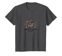 Puppy Therapy Session: Pawsitive Healing T-Shirt, Kids, Dark Heather Grey, 12 Years