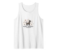 Puppy Therapy Session: Pawsitive Healing Tank Top, Men, White, XL
