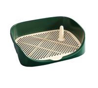 Puppy Toilet, Raise The Fence Pet Toilets, Mesh Training Tray with Removable Grille, Dog Litter Box for Small Medium Dogs Durable and Pet Safe(Green,40cm)