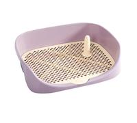 Puppy Toilet, Raise The Fence Pet Toilets, Mesh Training Tray with Removable Grille, Dog Litter Box for Small Medium Dogs Durable and Pet Safe(Purple,40cm)