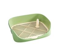 Puppy Toilet, Raise The Fence Pet Toilets, Mesh Training Tray with Removable Grille, Dog Litter Box for Small Medium Dogs Durable and Pet Safe(Natural,48cm)