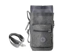 Puppy Training Bag, Large Capacity Dog Snack Container with Built-in Poop Bag Dispenser, 17 x 13 x 10 cm Pet Treat Pouch with Adjustable Strap for Walking and Outdoor, Gray, Pink, Blue, Grey, Se